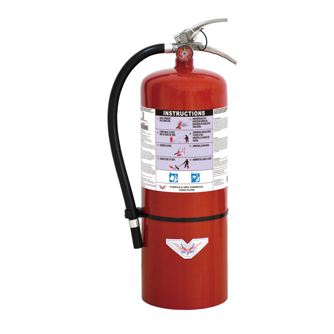 HEAVY DUTYHIGH FLOW PURPLE K DRY CHEMICAL MODEL:PK20LBHF STANDARD COMPLIED:ANSI/UL299