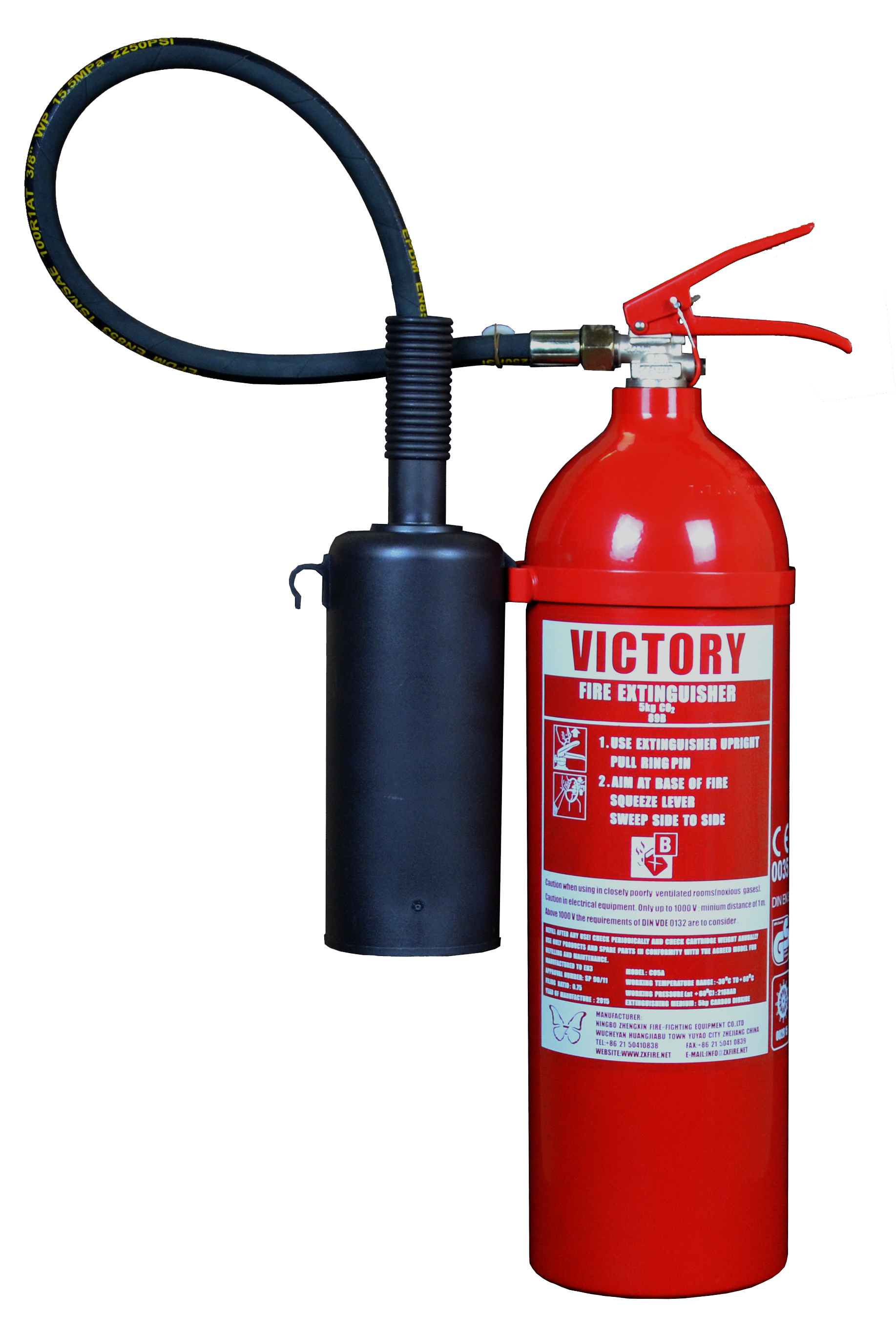 5KG ALUMINUM CO2 FIRE EXTINGUISHER MODEL:CO5A