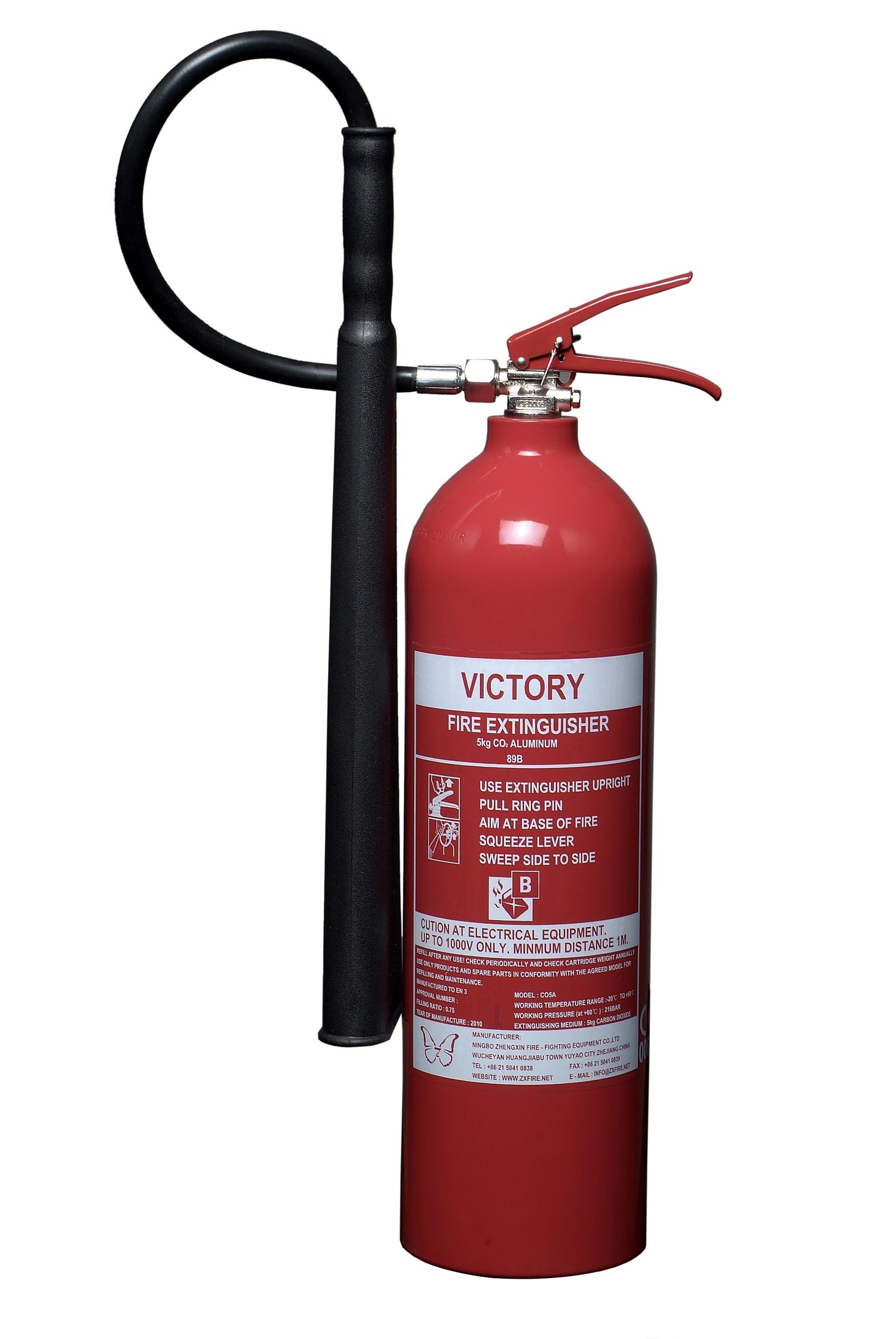 5KG ALUMINUM CO2 FIRE EXTINGUISHER MODEL:CO5A