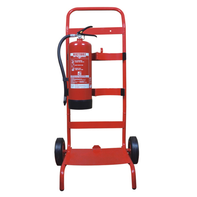 STEEL DOUBLE EXTINGUISHER TROLLEY