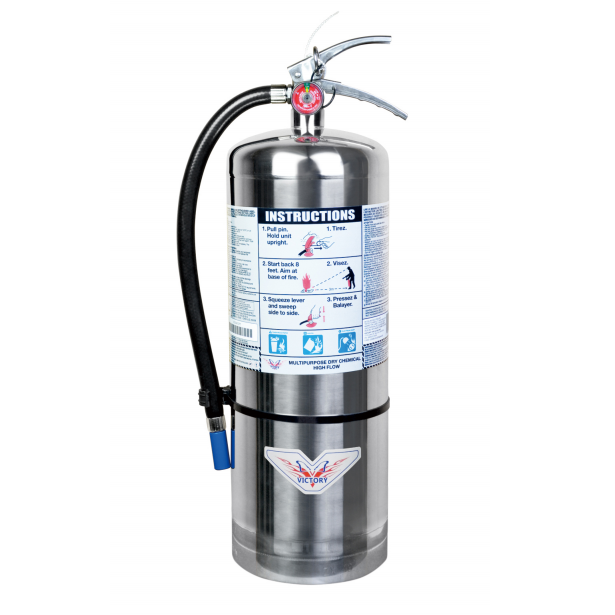 HEAVY DUTY/PREMIUM ABC DRY CHEMICAL STAINLESS STEEL 20LB FIRE EXTINGUISHER MODEL:PD20LBHF-S