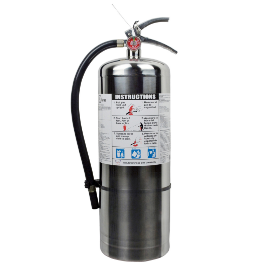 HEAVY DUTY/PREMIUM ABC DRY CHEMICAL STAINLESS STEEL 20LB FIRE EXTINGUISHER MODEL:PD20LB-S